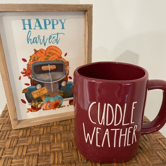 Burgundy Rae Dunn CUDDLE WEATHER Mug